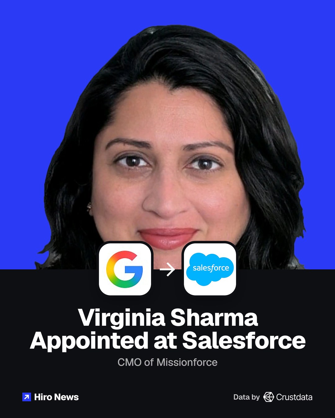 Virginia Sharma, from Google to Salesforce